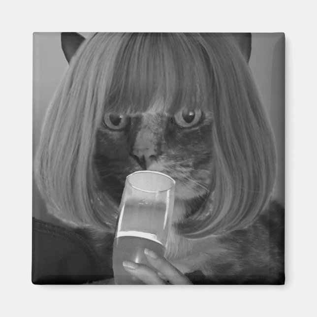 Imán Gato de vino (Frente)