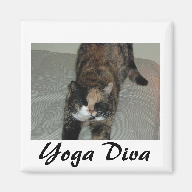 Imán Gato de yoga (Frente)
