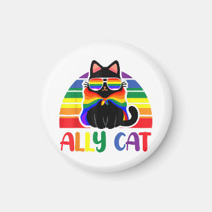 Imán Gato del aliado LGBT sé amable Gay Rainbow Gracios