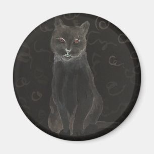 Imán Gato del café - productos del gato del arte de