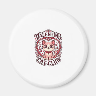 Imán Gato del Día de San Valentín Diseño divertido para