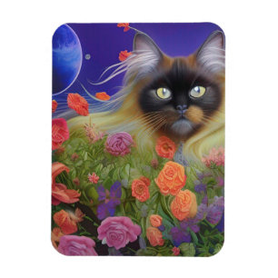 Imán Gato del Himalaya en flores