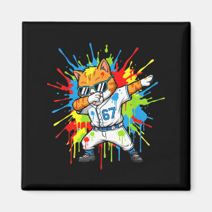 Imán Gato divertido 67 béisbol haciendo dabbing 6 7 got