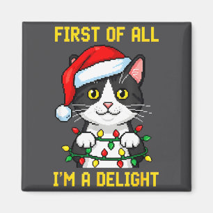 Imán Gato Divertido Ante Todo Soy Un Delight Retro Gami