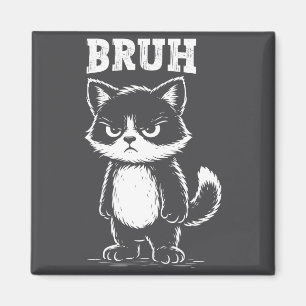 Imán Gato Divertido Bruh Meme Sarcástico Animal Felino