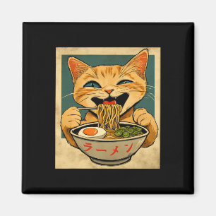Imán Gato divertido de jengibre Ramen japonés Kawaii An
