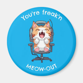 Imán Gato Divertido Meow Freak'n