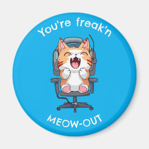 Imán Gato Divertido Meow Freak'n