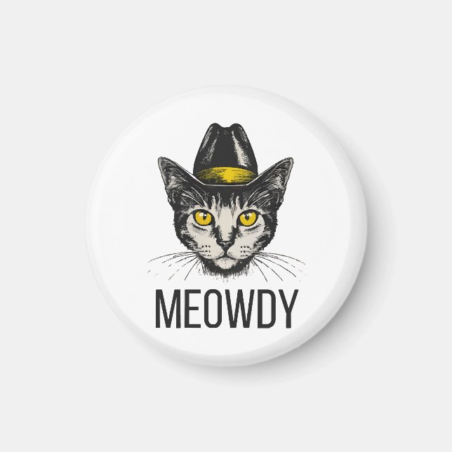 Imán Gato Divertido Miau (Frente)