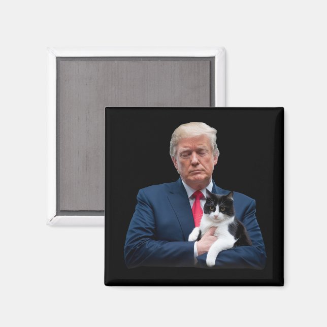 Imán Gato divertido Trump 2024 MAGA (Anverso/Reverso)