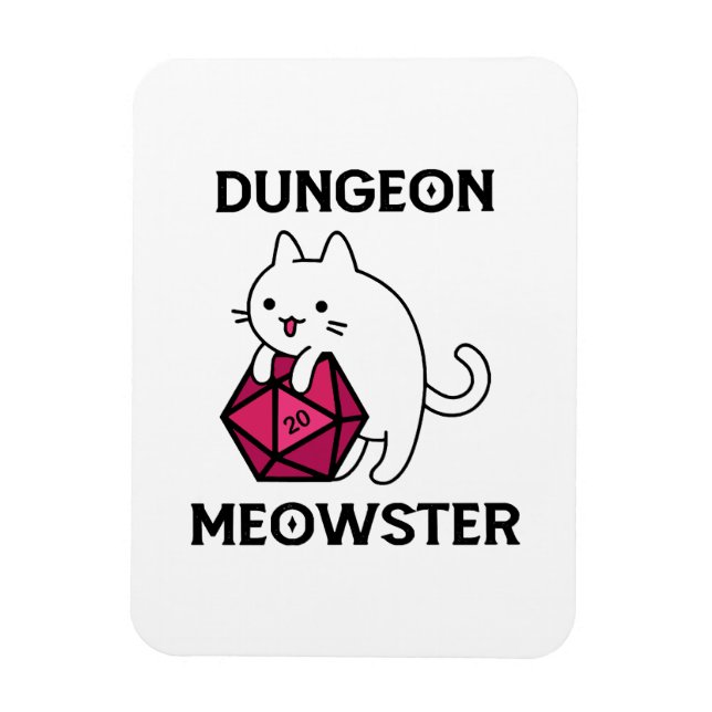 Imán Gato Dungeon Meowster Divertido (Vertical)