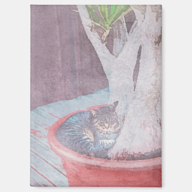 Imán Gato durmiendo (Anverso)