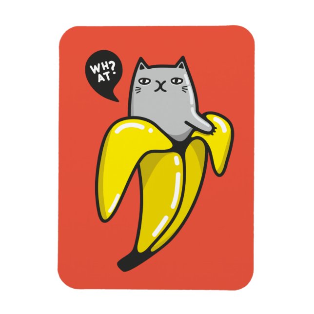 Imán Gato en banana (Vertical)