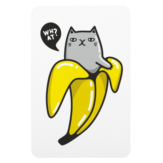 Imán Gato en banana (Vertical)