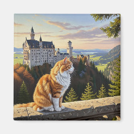 Imán Gato en el Castillo de Neuschwanstein Alemania Via