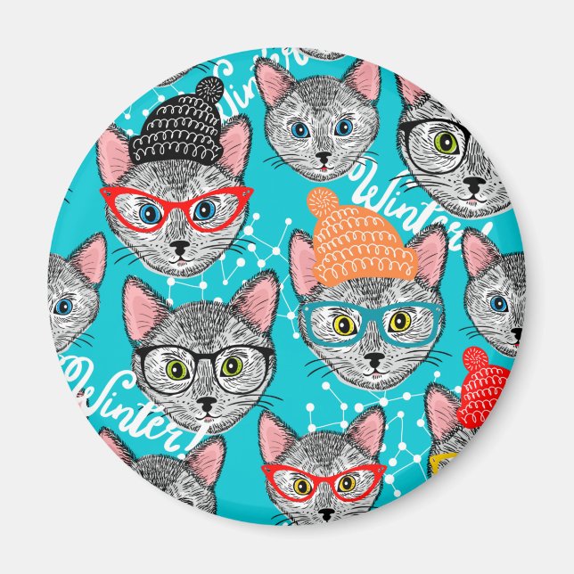 Imán Gato en el gorra (Frente)