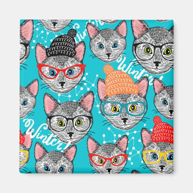 Imán Gato en el gorra (Frente)