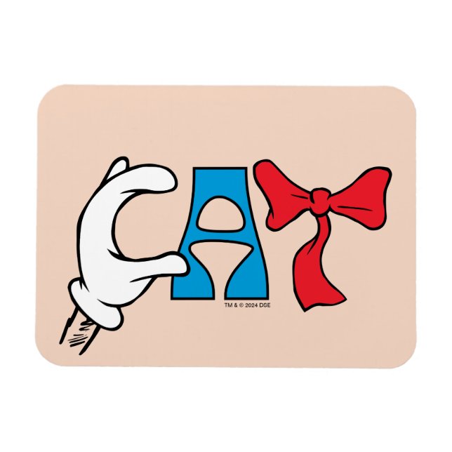 Imán Gato en el Gorra | Texto del gato (Horizontal)