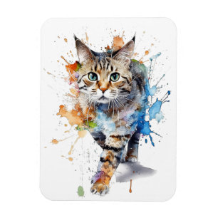 Imán Gato en indignación: belleza y gracia