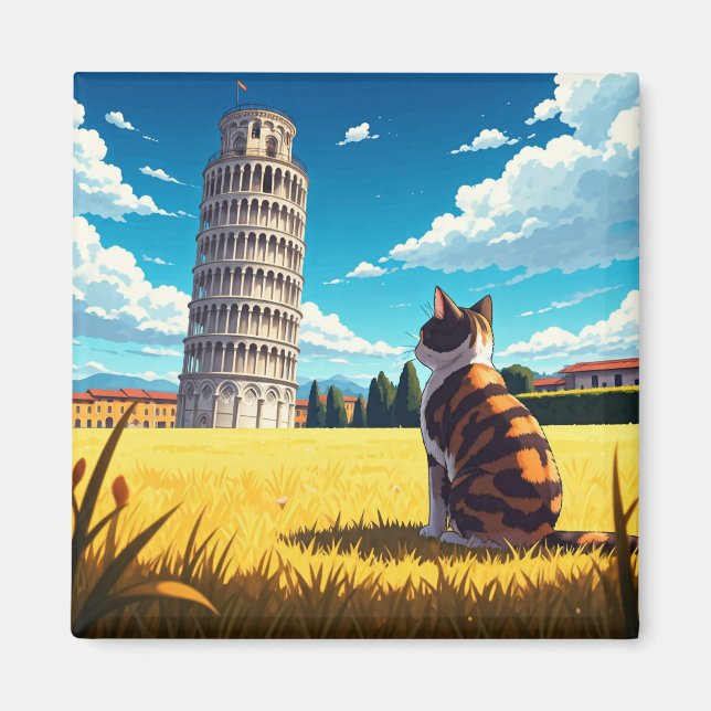 Imán Gato en Pisa Italia (Frente)