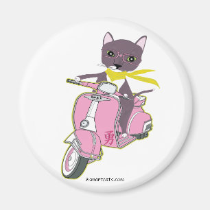 Imán Gato en rosa