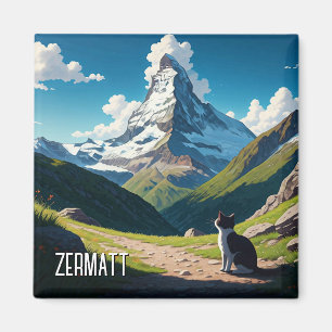 Imán Gato en Zermatt Suiza Matterhorn