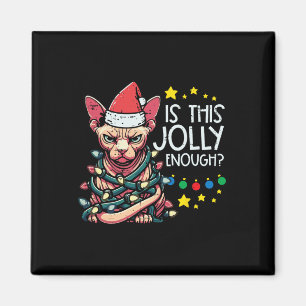 Imán Gato Enfadado De navidades Es Un Feliz Navidad Par