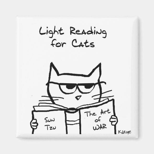 Imán Gato enojado atrapa una guerra - divertida impront (Frente)