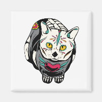 Gato Esqueleto Regalo Para Día de Muertos Amantes 