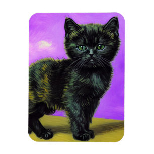Imán Gato estilo Van Gogh