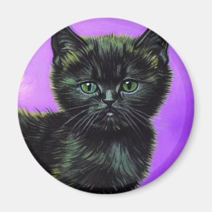 Imán Gato estilo Van Gogh