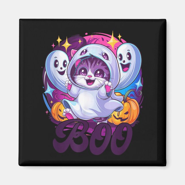 Imán Gato fantasma Boo  (Frente)