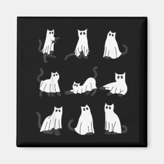 Imán Gato fantasma lindo diseño divertido de Halloween 