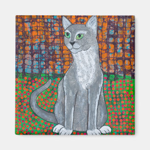 Imán Gato feliz