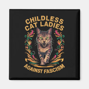Imán Gato femenino contra el fascismo