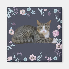 Imán Gato floral