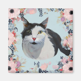 Imán Gato floral