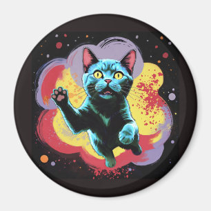 Imán Gato Galaxia a Través de un Agujero de Gusano