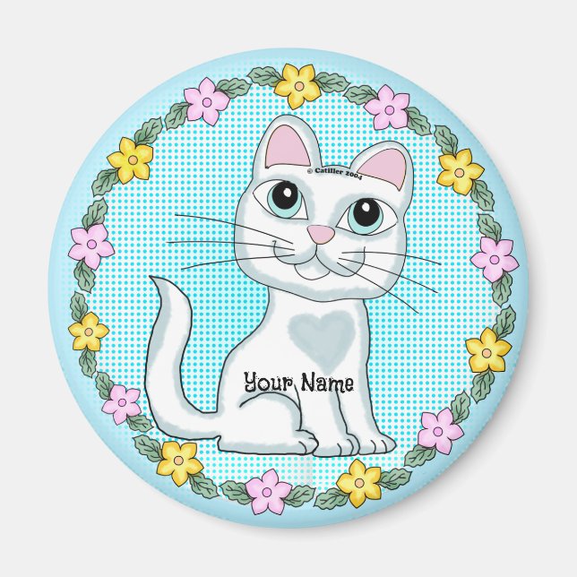 Imán Gato gatito de ojos grandes  (Frente)