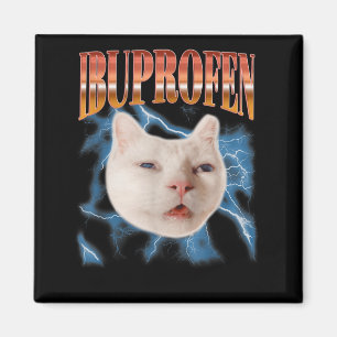 Imán Gato Gatito Meme Gráfico Divertido Retro Ibuprofen