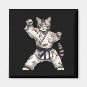 Imán Gato Gatito Minino Karate Taekwondo Kickboxing 
