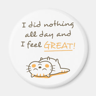 Imán Gato Gatito Perezoso Lindo No Hacer Nada Todo El D