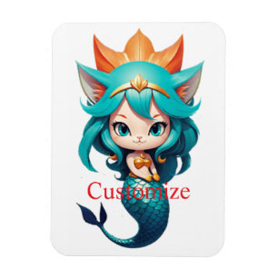 Imán Gato Gatito Sirena Cute Thunder_Cove