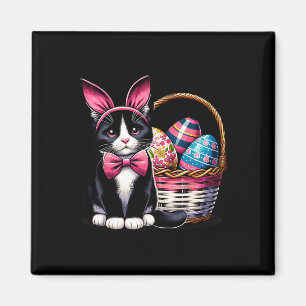 Imán Gato Gato Gato Gatito Día de Pascua Conejo Huevos 