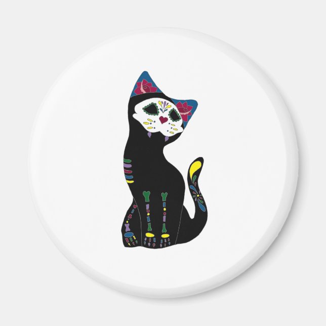 Imán Gato "Gato muerto" Dia de los muertos (Frente)