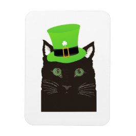 Imán Gato genial con un sombrero verde