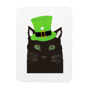 Imán Gato genial con un sombrero verde