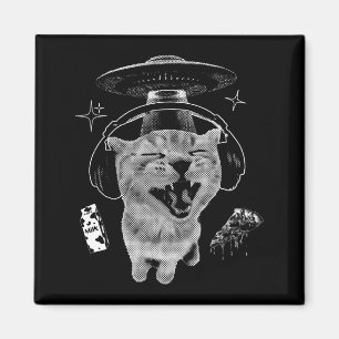 Imán Gato Gnarp Alien Divertido Meme Gato Tonto Rotura