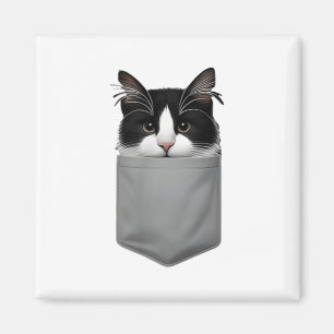 Imán Gato Gracioso Buscando En El Amante De Gatos De Po