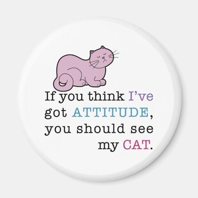 Imán Gato gracioso de mi gato (Frente)